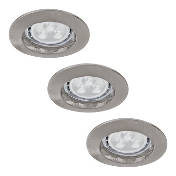 Paulmann 92658 - SADA 3xLED-GU10/4W Koupelnové podhledové svítidlo PREMIUM 230V