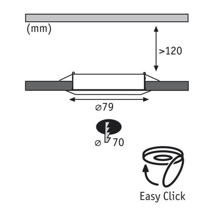 Paulmann 92658 - SADA 3x LED podhledové svítidlo PREMIUM LINE 3xGU10-LED/4W/230V