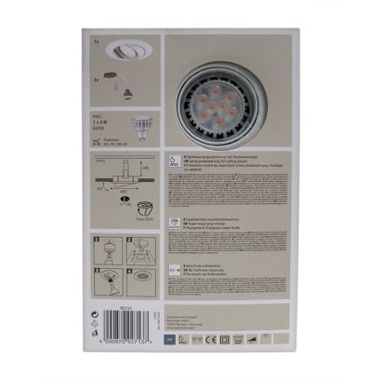 Paulmann 92713 - SADA 3x LED podhledové svítidlo PREMIUM LINE 3xGU10-LED/8W/230V