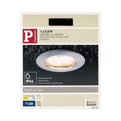 Paulmann 92756 - LED/6,8W Koupelnové podhledové svítidlo COIN 230V IP44