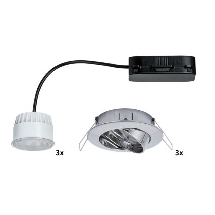 Paulmann 92770 - SADA 3xLED/6,8W Koupelnové podhledové svítidlo COIN 230V