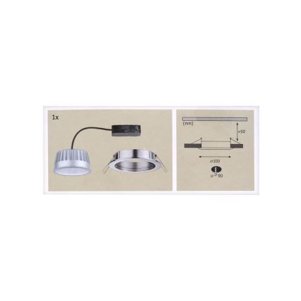 Paulmann 92782 - LED/14W IP44 Stmívatelné koupelnové podhledové svítidlo COIN 230V