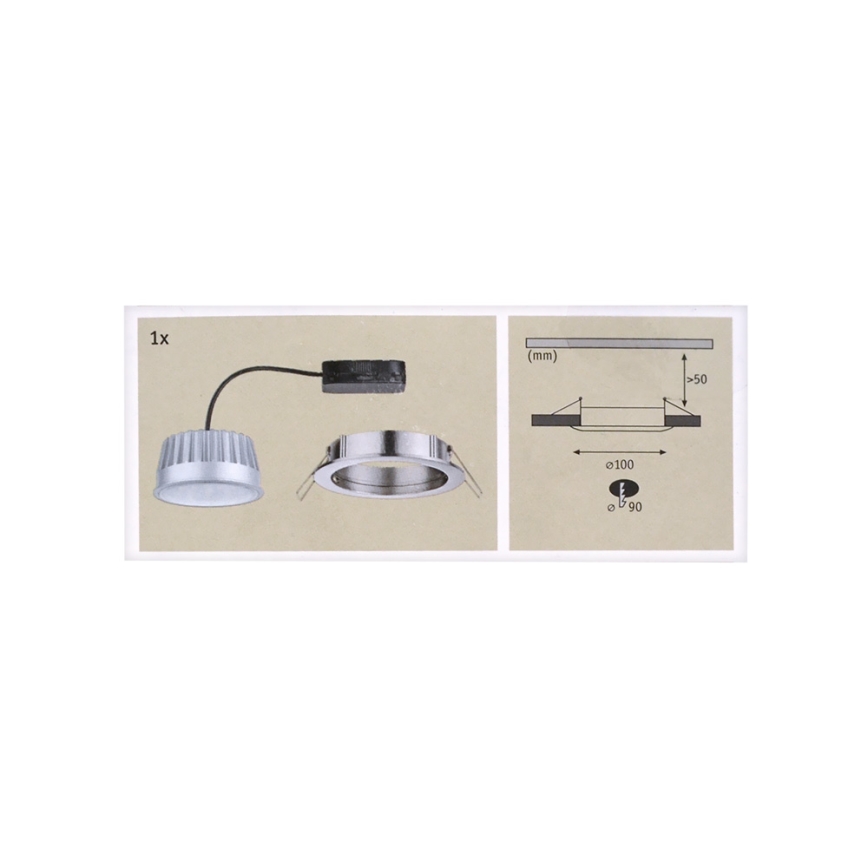 Paulmann 92782 - LED/14W IP44 Stmívatelné koupelnové podhledové svítidlo COIN 230V