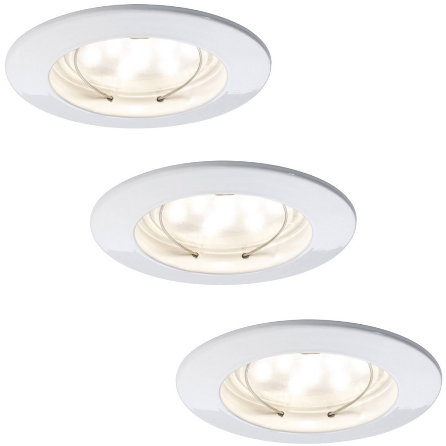 Paulmann 92807 - SADA 3x LED Koupelnové podhledové svítidlo COIN 3xLED/7W/230V