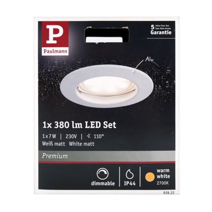 Paulmann 92822 - LED/7W IP44 Stmívatelné koupelnové svítidlo COIN 230V