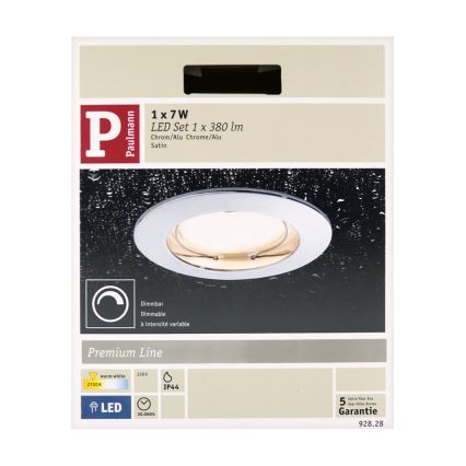 Paulmann 92828 - LED/7W IP44 Stmívatelné koupelnové svítidlo COIN 230V