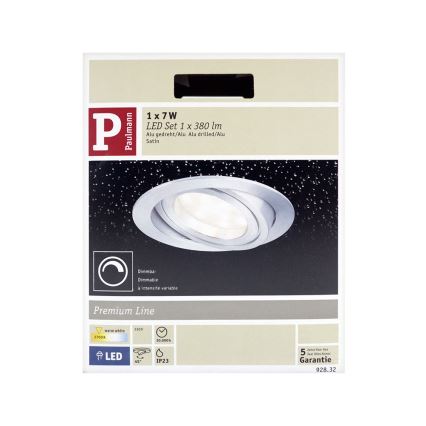 Paulmann 92832 - LED/7W Stmívatelné koupelnové podhledové svítidlo COIN 230V