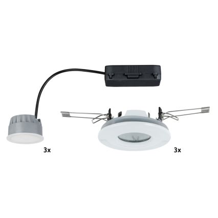 Paulmann 92847 - SADA 3x LED Podhledové svítidlo COIN 3xLED/7W/230V