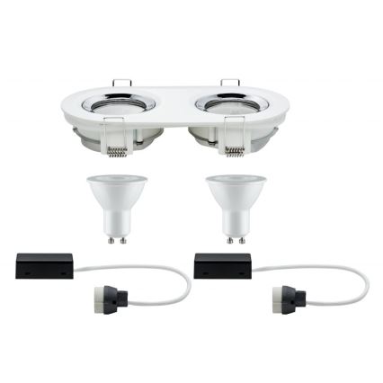Paulmann 92901 - 2xLED-GU10/7W IP65 Stmívatelné koupelnové podhledové svítidlo NOVA 230V