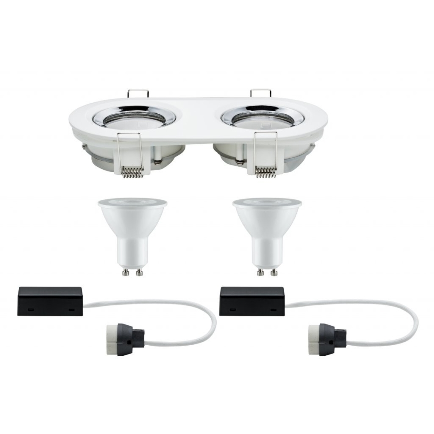 Paulmann 92901 - 2xLED-GU10/7W IP65 Stmívatelné koupelnové podhledové svítidlo NOVA 230V