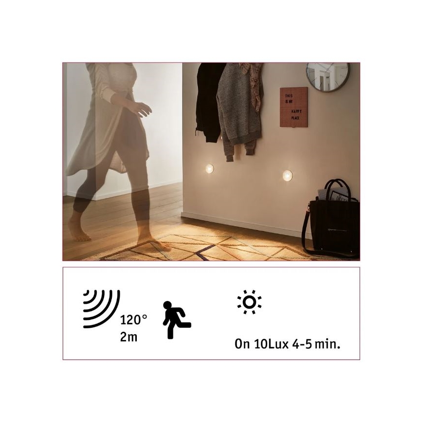 Paulmann 92925 - LED/2,7W Schodišťové svítidlo se senzorem WAND 230V 2700K