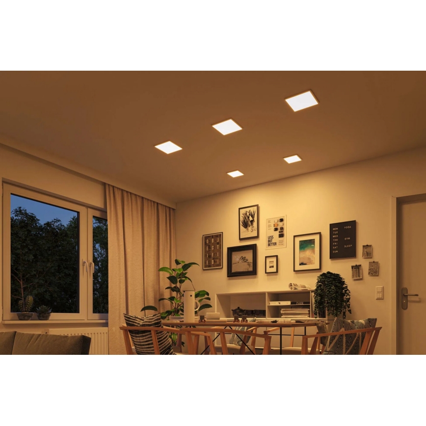 Paulmann 92993 - LED/13W IP44 Koupelnové podhledové svítidlo AREO 230V 2000/3000/4000K 17,5x17,5 cm bílá