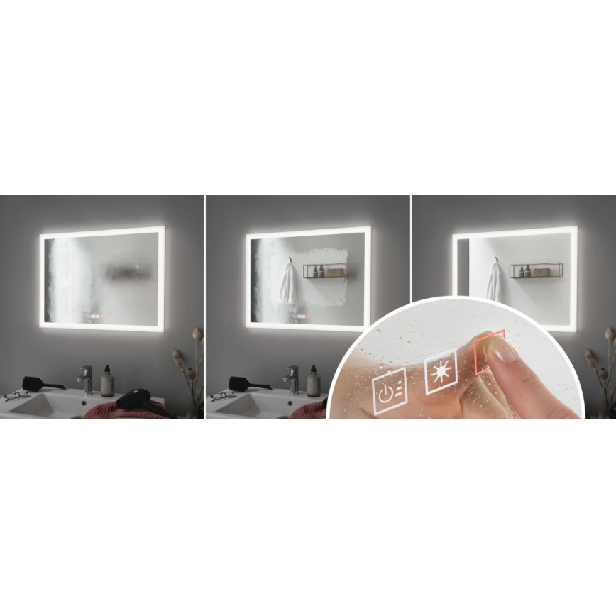 Paulmann 93013 - LED/22W IP44 Stmívatelné koupelnové vyhřívané zrcadlo s podsvícením 230V  2700/4000/6500K
