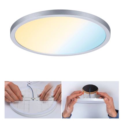 Paulmann 93046 - LED/16W IP44 Stmívatelné koupelnové podhledové svítidlo AREO 230V 3000-6500K pr. 23 cm matný chrom