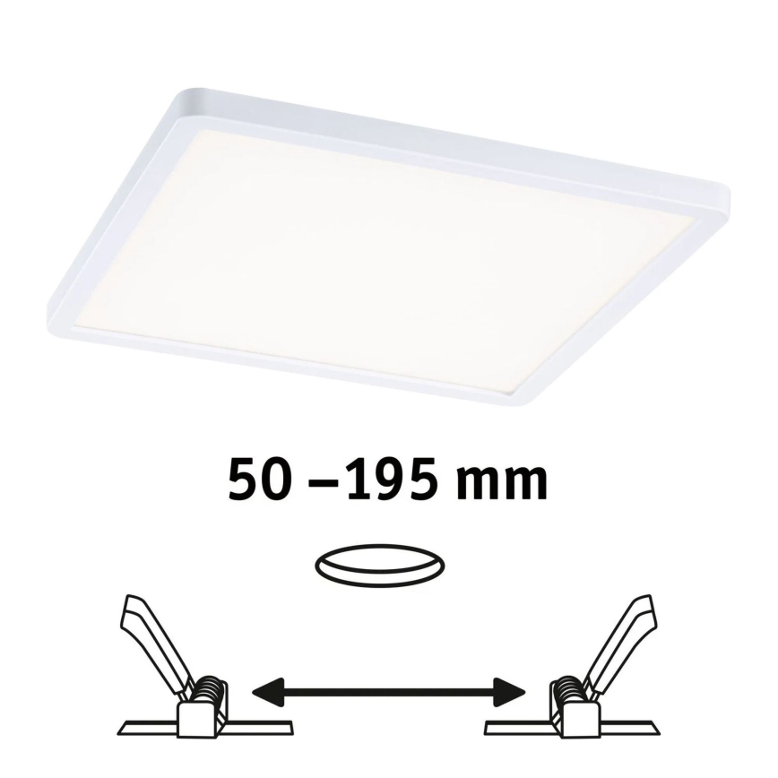 Paulmann 93060 - LED/16W IP44 Stmívatelné koupelnové podhledové svítidlo AREO 230V 23x23 cm bílá