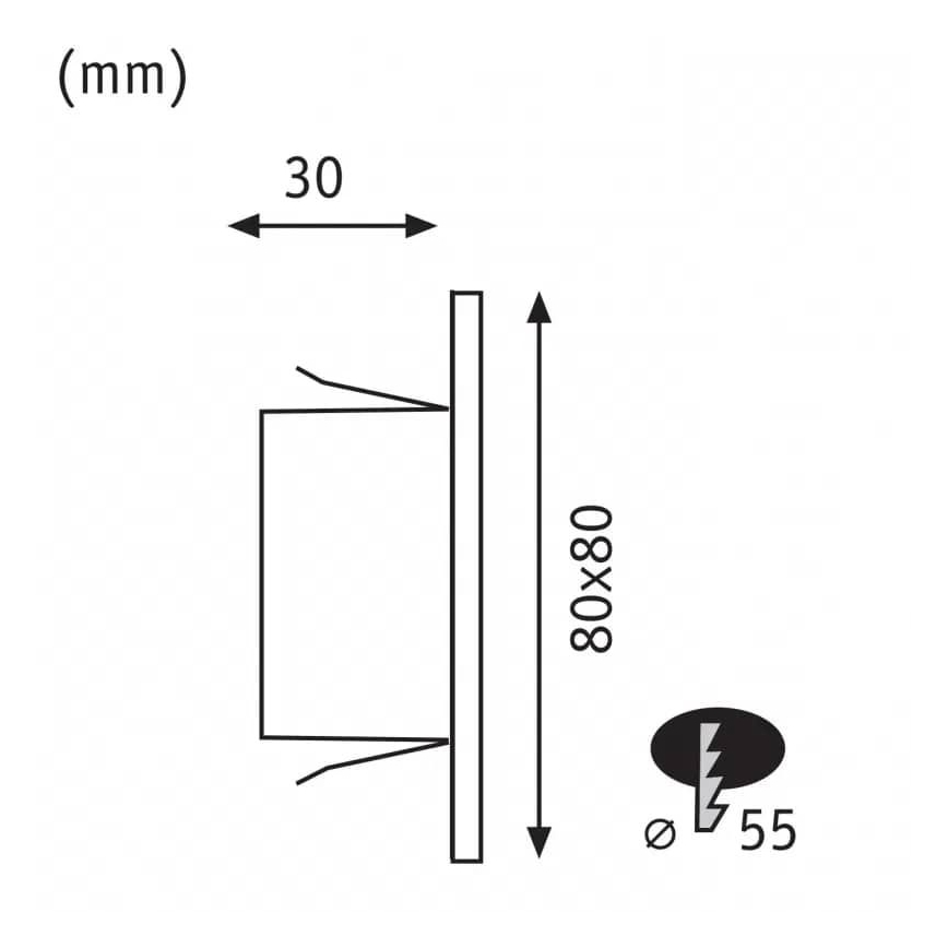 Paulmann 93093 - LED/1,2W Schodišťové svítidlo EDGE 230V