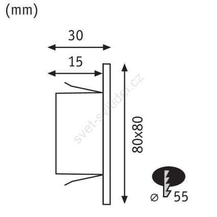 Paulmann 93094 - LED/1,2W Schodišťové svítidlo EDGE 230V