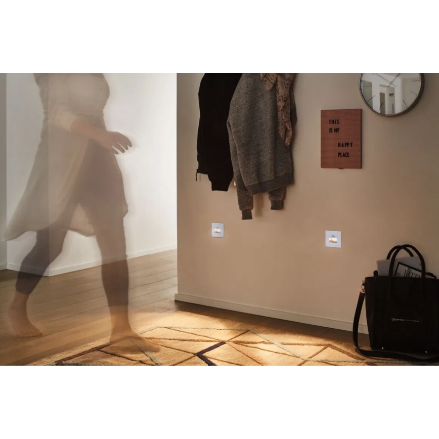 Paulmann  93133 - LED/1,2W Schodišťové svítidlo se senzorem EDGE 230V bílá