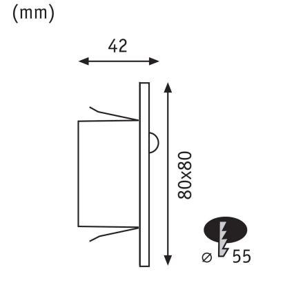 Paulmann  93133 - LED/1,2W Schodišťové svítidlo se senzorem EDGE 230V bílá