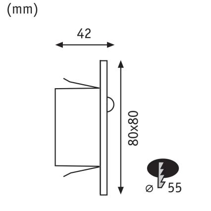Paulmann  93134 - LED/1,2W Schodišťové svítidlo se senzorem EDGE 230V matný chrom