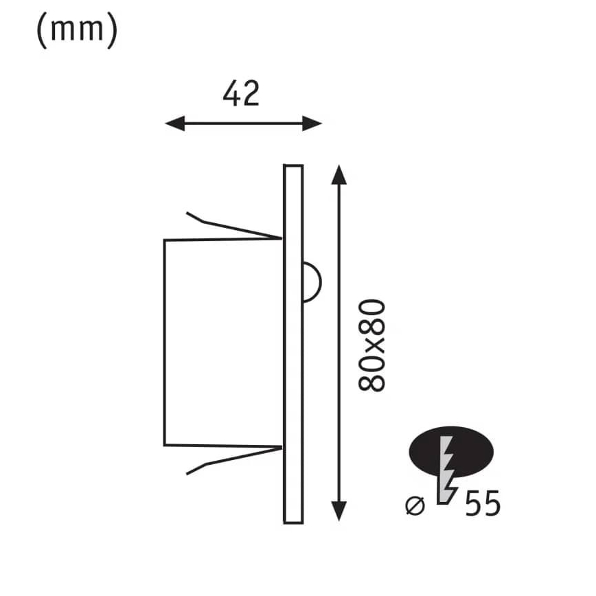 Paulmann  93135 - LED/1,2W Schodišťové svítidlo se senzorem EDGE 230V černá