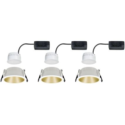 Paulmann 93406 - SADA 3xLED/6,5W IP44 Stmívatelné koupelnové podhledové svítidlo COLE 230V