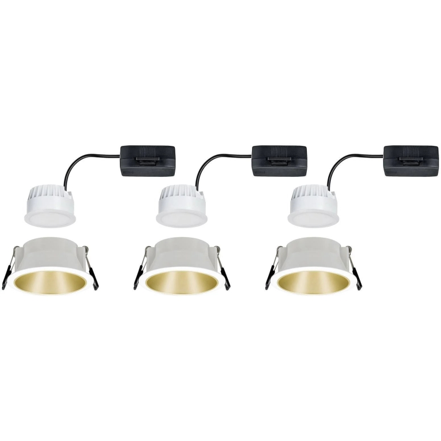 Paulmann 93406 - SADA 3xLED/6,5W IP44 Stmívatelné koupelnové podhledové svítidlo COLE 230V