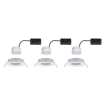 Paulmann 93449 - SADA 3xLED/6,5W IP23 Koupelnové podhledové svítidlo NOVA 230V