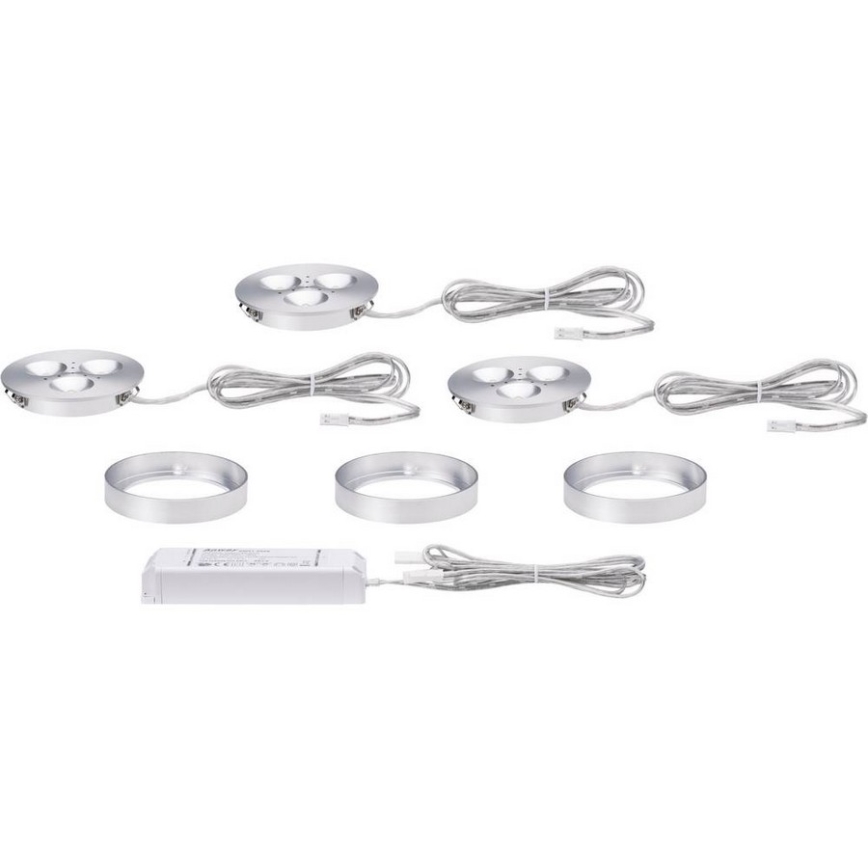 Paulmann 93546 - SADA 3x LED Podhledové svítidlo PLANE 3xLED/3W/230V