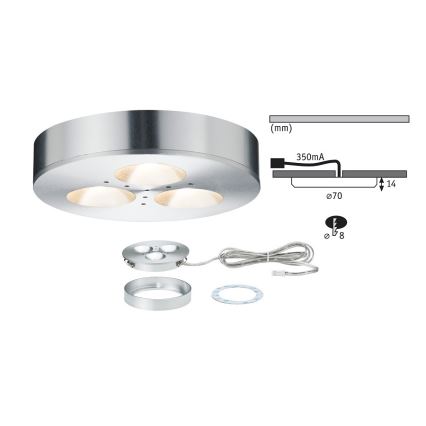 Paulmann 93546 - SADA 3x LED Podhledové svítidlo PLANE 3xLED/3W/230V