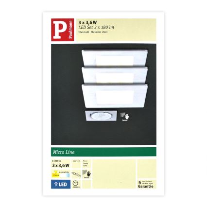 Paulmann 93558 - SADA 3x LED/3,6W Podhledové svítidlo 230V