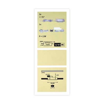 Paulmann 93558 - SADA 3x LED/3,6W Podhledové svítidlo 230V