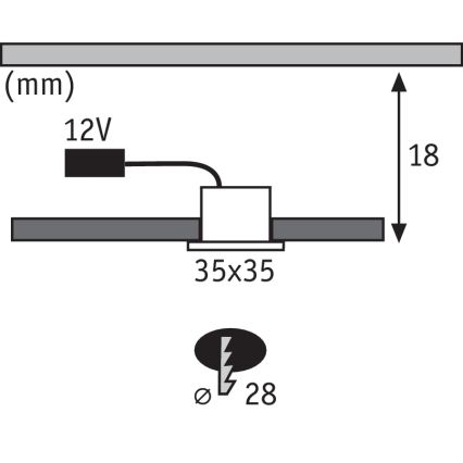 Paulmann 93587 - SADA 5x LED Podhledové svítidlo 5xLED/0,4W/12V/230V 2700K