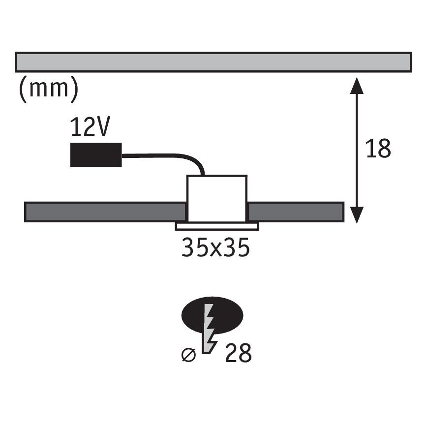 Paulmann 93587 - SADA 5x LED Podhledové svítidlo 5xLED/0,4W/12V/230V 2700K