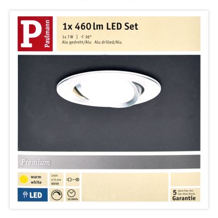 Paulmann 93602 - LED GU10/7W IP23 Stmívatelné koupelnové podhledové svítidlo NOVA 230V