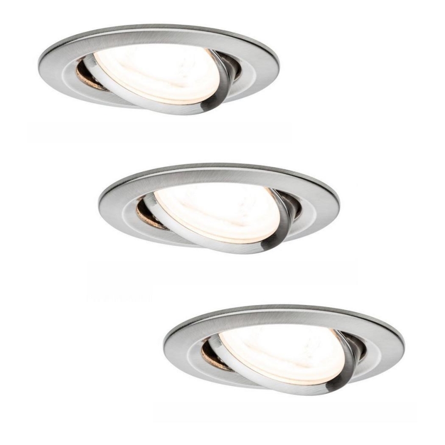 Paulmann 93607 - SADA 3x LED GU10/7W IP23 Stmívatelné koupelnové svítidlo NOVA 230V