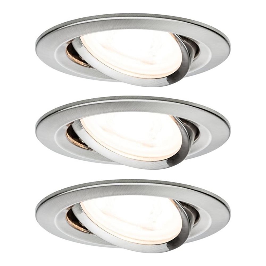 Paulmann 93652 - SADA 3x LED GU10/6,1W IP23 Koupelnové podhledové svítidlo 230V