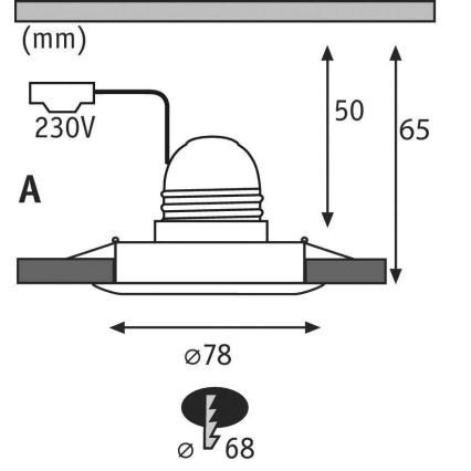 Paulmann 93669 - 1xE27/10W Podhledové svítidlo NOVA 230V bronzová