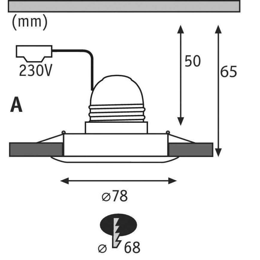 Paulmann 93669 - 1xE27/10W Podhledové svítidlo NOVA 230V bronzová