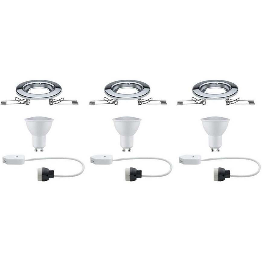 Paulmann 93853 - SADA 3xLED-GU10/4,5W Podhledové svítidlo STARR 230V