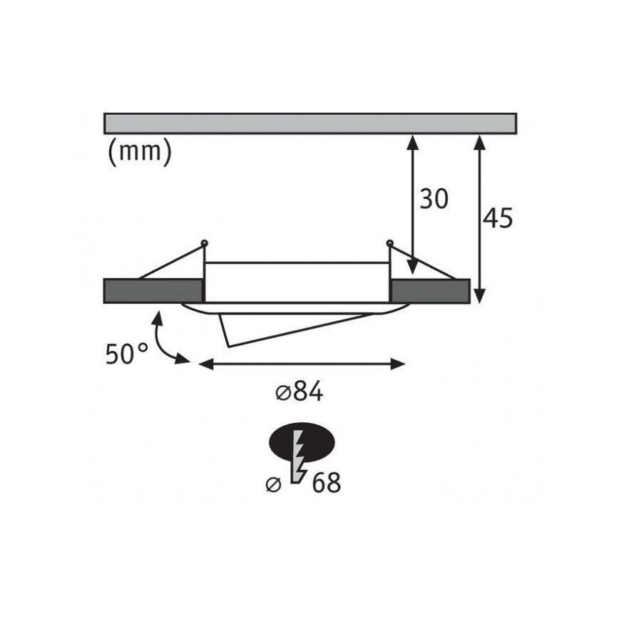 Paulmann 93898 - LED/6,8W IP23 Koupelnové podhledové svítidlo COIN 230V