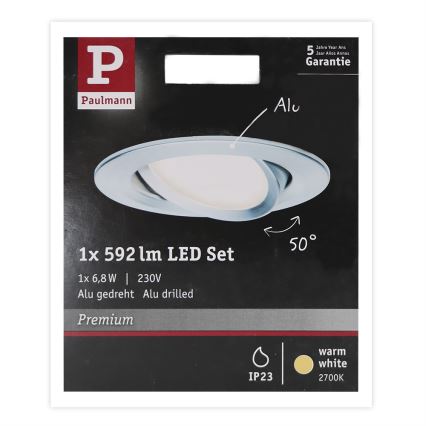 Paulmann 93898 - LED/6,8W IP23 Koupelnové podhledové svítidlo COIN 230V