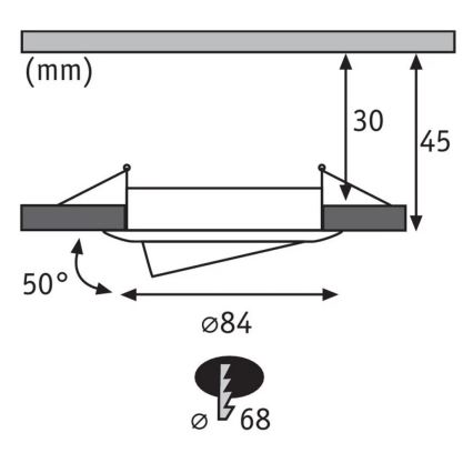 Paulmann 93940 -SADA 3x LED RGBW/2W IP23 Stmívatelné koupelnové podhledové svítidlo 230V
