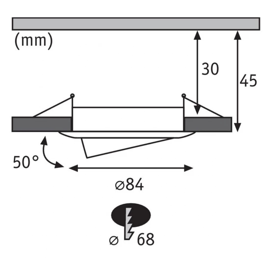 Paulmann 93940 -SADA 3x LED RGBW/2W IP23 Stmívatelné koupelnové podhledové svítidlo 230V