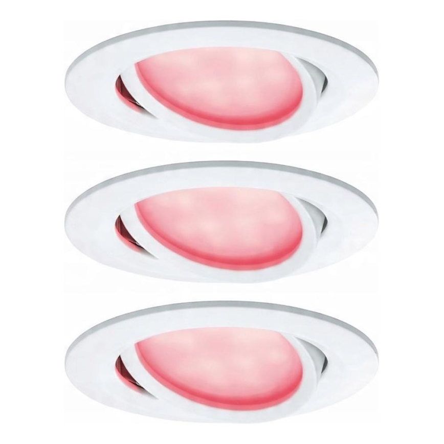 Paulmann 93940 -SADA 3x LED RGBW/2W IP23 Stmívatelné koupelnové podhledové svítidlo 230V