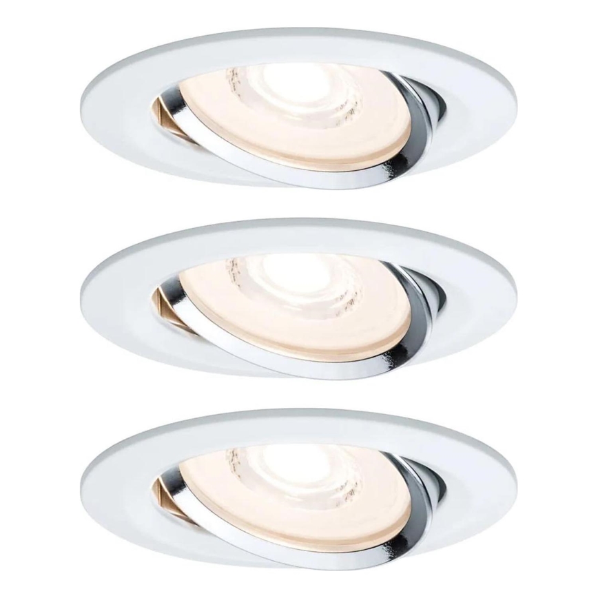 Paulmann 93942 - SADA 3xLED/6,8W IP23 Stmívatelné koupelnové podhledové svítidlo COIN 230V