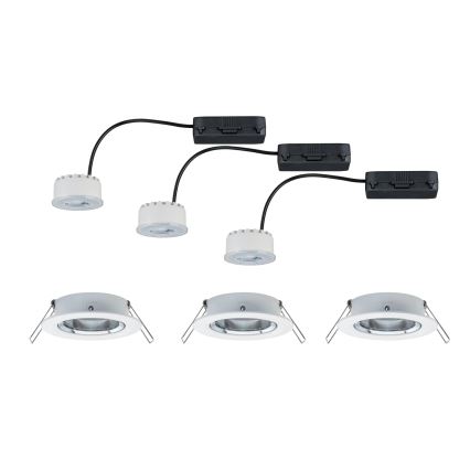 Paulmann 93942 - SADA 3xLED/6,8W IP23 Stmívatelné koupelnové podhledové svítidlo COIN 230V