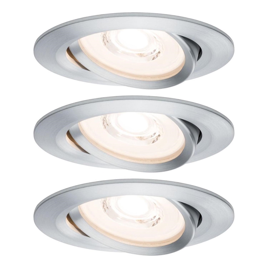 Paulmann 93943 - SADA 3xLED/6,8W IP23 Stmívatelné koupelnové podhledové svítidlo COIN 230V