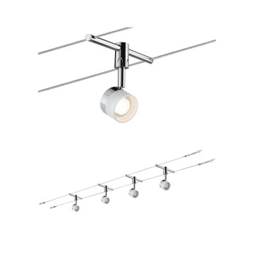 Paulmann 94080 - SADA 4xLED/4,8W Kompletní lankový systém STAGE 230V lesklý chrom
