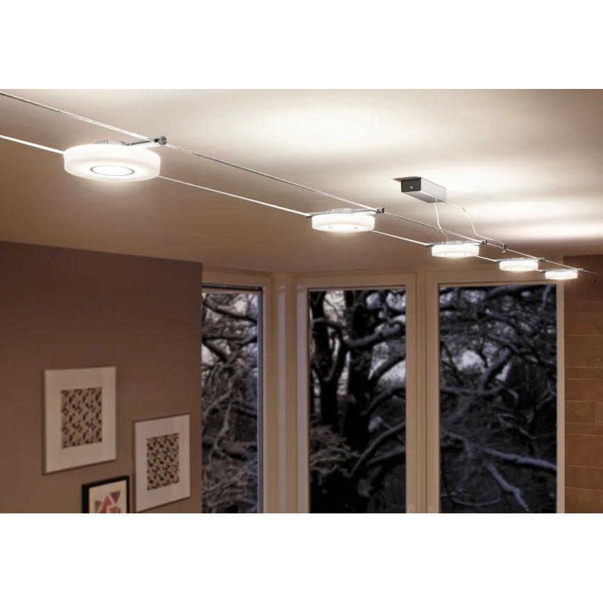 Paulmann 94090 - LED/4W Bodové svítidlo do lankového systému DISC 12V bílá